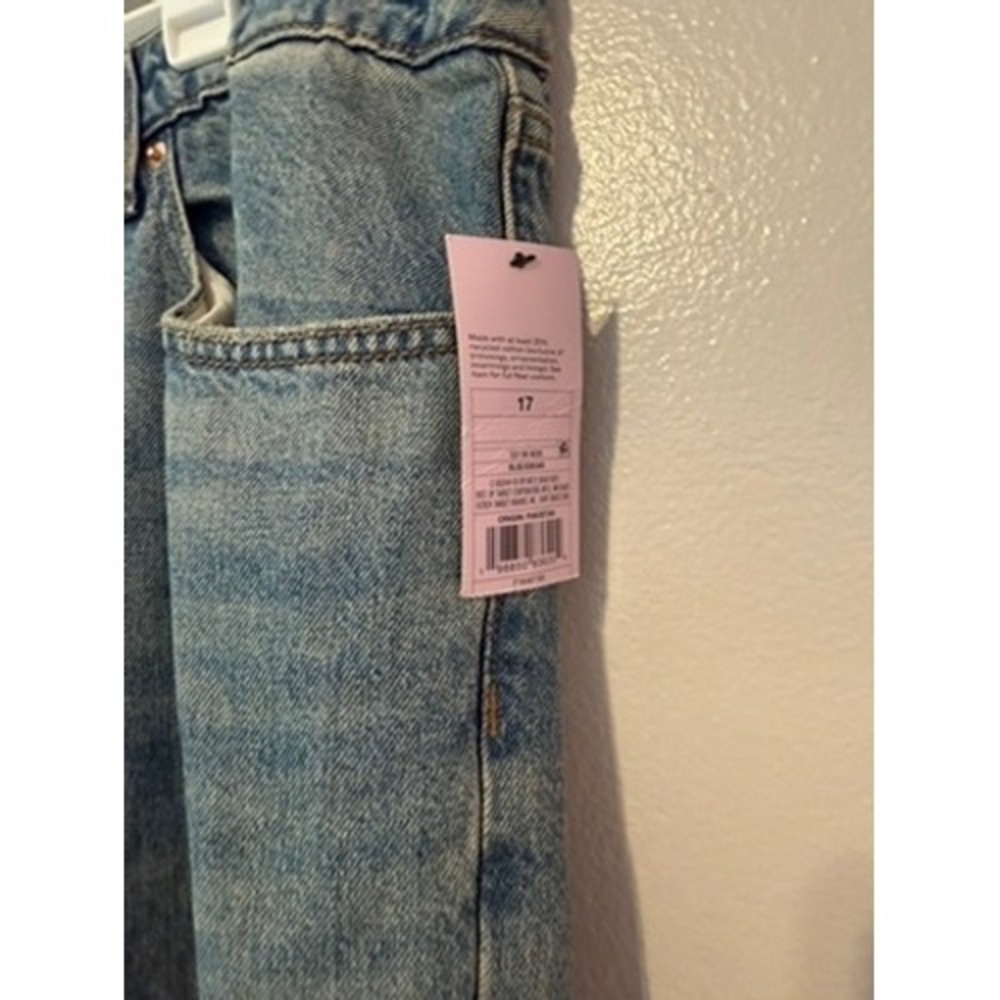 Wild Fable Womens Low-Rise Baggy Jeans Medium Wash Carpenter Rigid Denim Size 17 - Picture 3 of 5